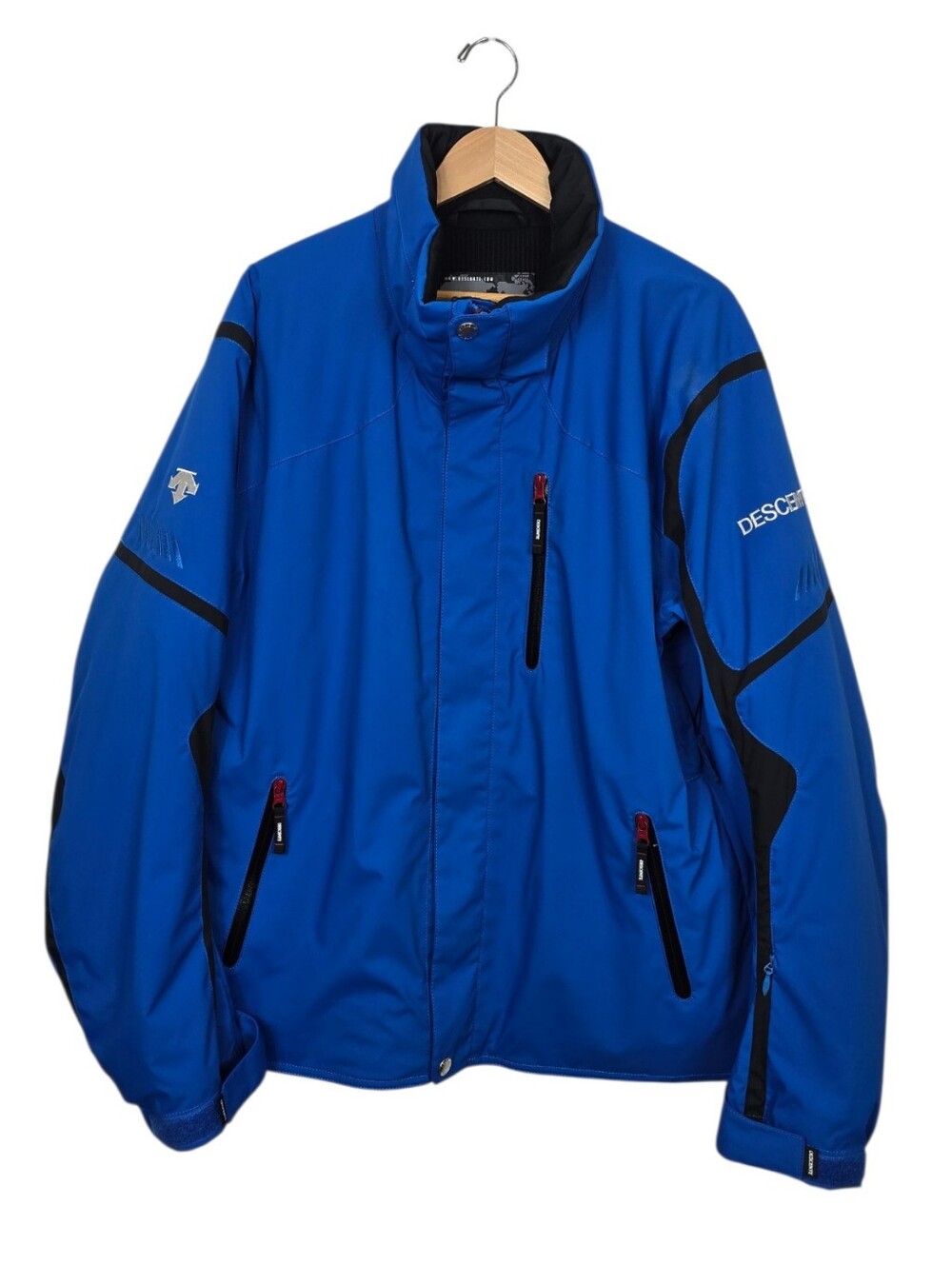 Descente Men's Technical Ski Jacket Blue XL Insulated Removable Hood Missing